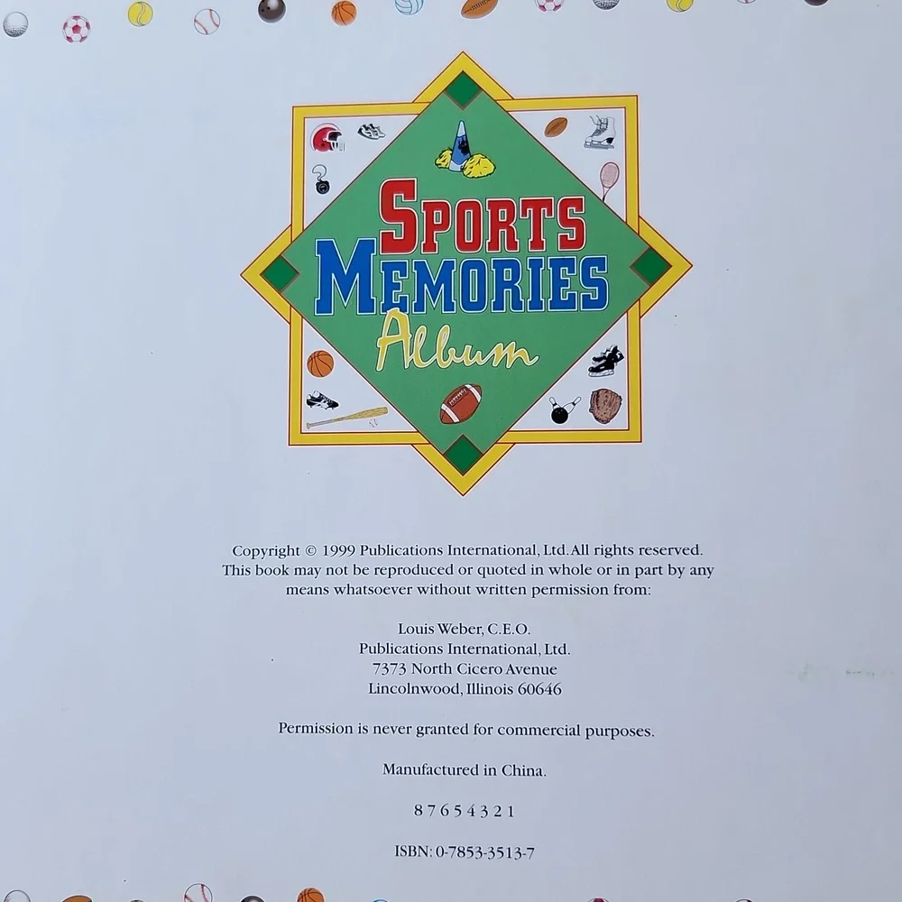 New Seasons Sports Photo Memory Keeper Album for Kids w/pockets